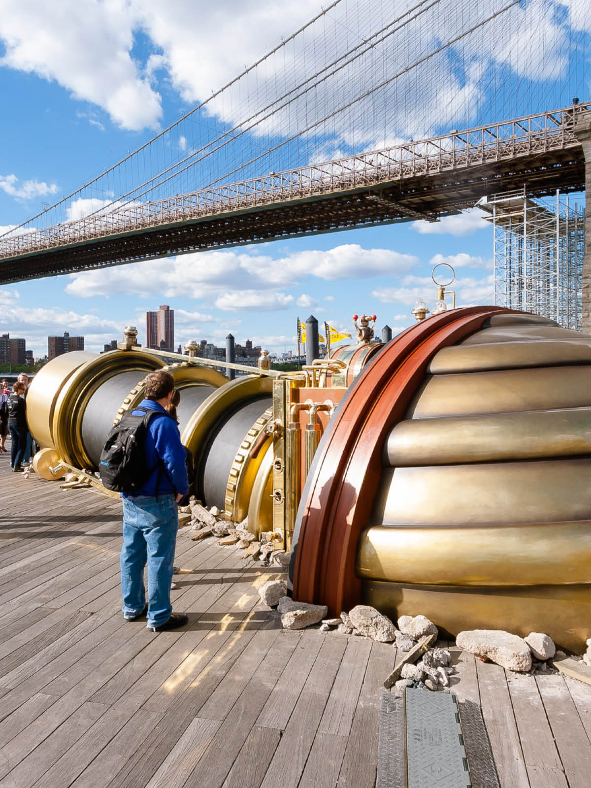 The Telectroscope by Paul St. George on the boardwalk on a sunny day.