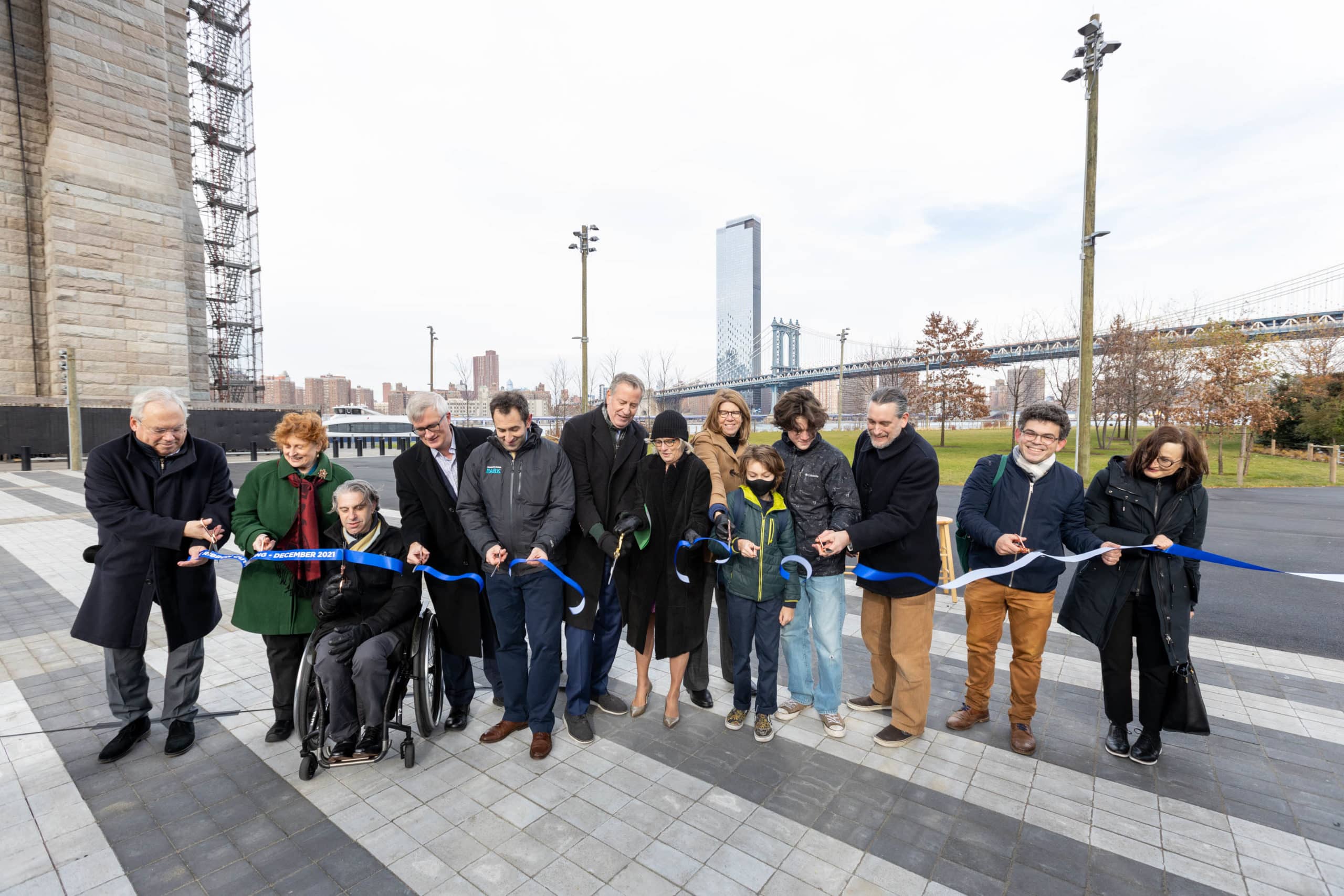 Emily Warren Roebling Plaza Opening Ribbon Cutting at Brooklyn Bridge Park